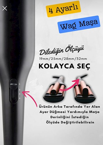 Shibo Wavy Profesyonel Wag Saç Maşası | Su Dalgası Şıklığıyla - Görsel 8