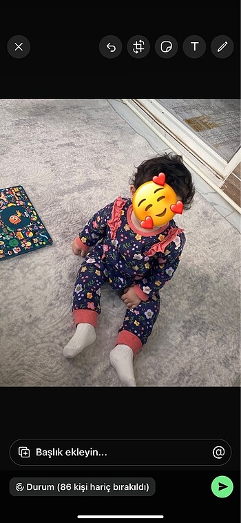 Çiçekli civil marka kız bebek alt üst takım