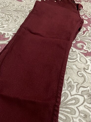 Diğer Bordo kot pantolon