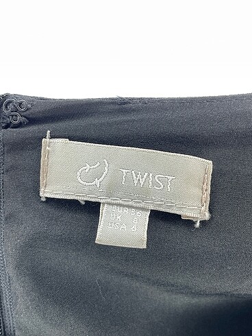 36 Beden siyah Renk Twist Kısa Elbise %70 İndirimli.