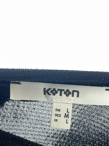 l Beden siyah Renk Koton Bluz %70 İndirimli.