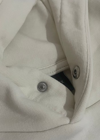 Lumberjack Beyaz Kapüşonlu oversize sweatshirt - Görsel 3