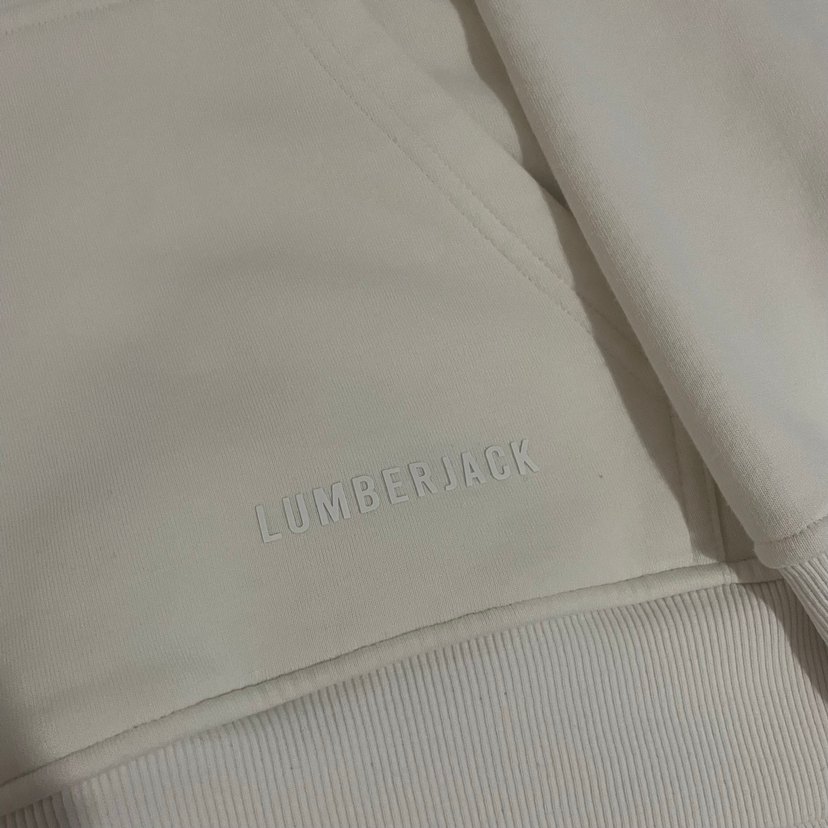 Lumberjack Beyaz Kapüşonlu oversize sweatshirt - Görsel 4