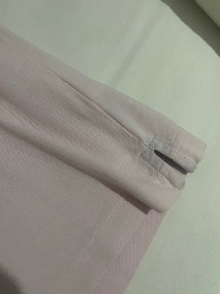 Düğmeli toz pembe Kısa Kollu Polo Tişört - Görsel 4