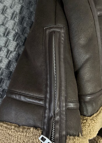 Kahverengi Kürklü Deri Kadın Ceket - Görsel 11