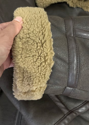 Kahverengi Kürklü Deri Kadın Ceket - Görsel 9