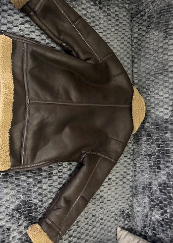 Kahverengi Kürklü Deri Kadın Ceket - Görsel 12