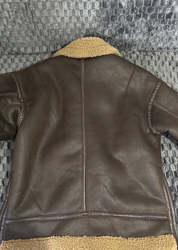 Kahverengi Kürklü Deri Kadın Ceket - Görsel 13