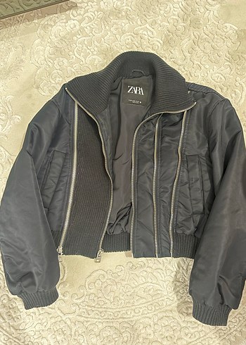 Zara lacivert Fermuarlı Ceket - Görsel 2