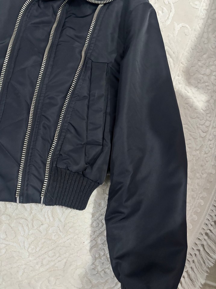 Zara lacivert Fermuarlı Ceket - Görsel 5