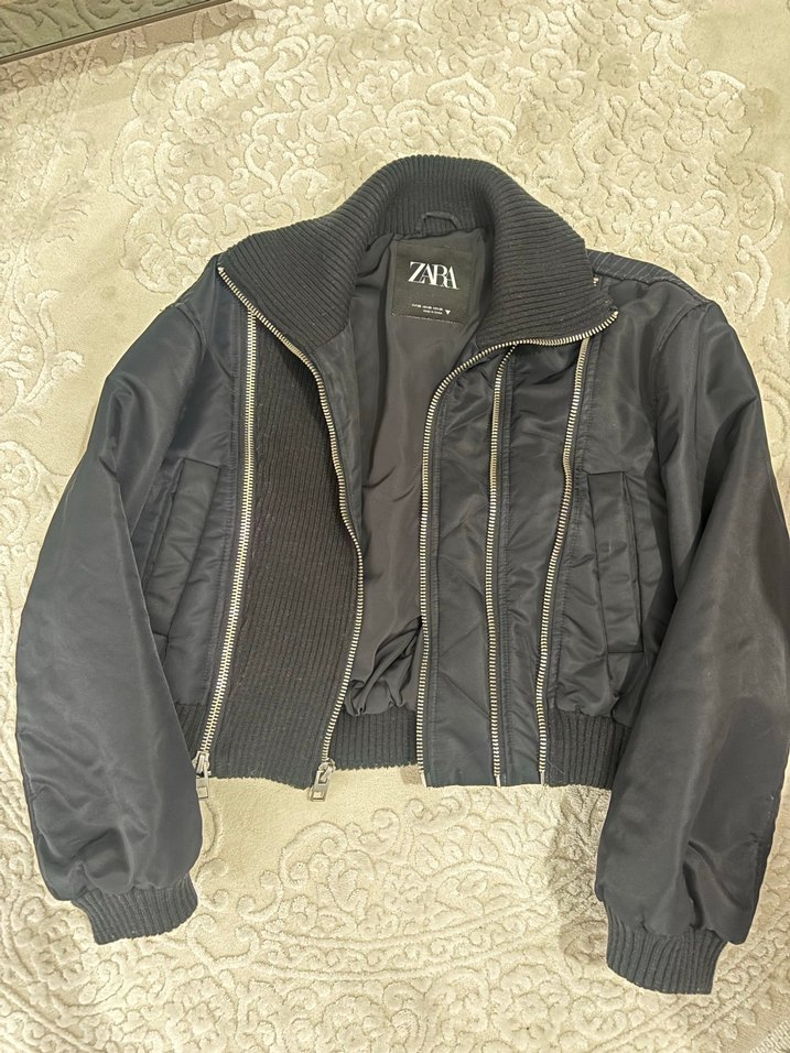 Zara lacivert Fermuarlı Ceket - Görsel 2