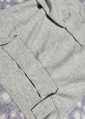 Gri Fermuarlı Yüksek Yakalı  Polar - Görsel 7