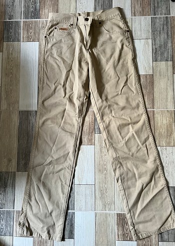 Wrangler Bej Duz Kesim Pantolon Lolita