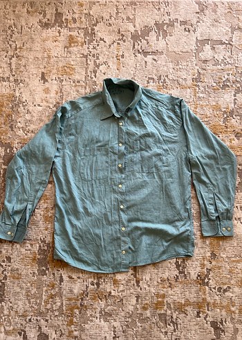 American Vintage Cavori Vintage Mavi Vintage Y2k Rahat Kesim Gomlek