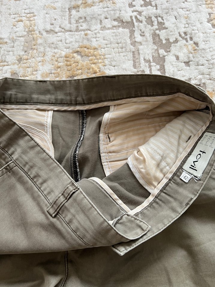 Haki Vintage Yeşil Likralı Pantolon — görsel 3/5