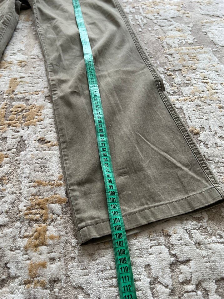 Haki Vintage Yeşil Likralı Pantolon — görsel 4/5