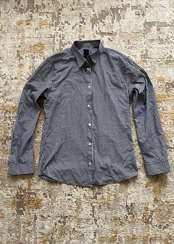 American Vintage H M Sik Mavi Beyaz Potikare Gomlek