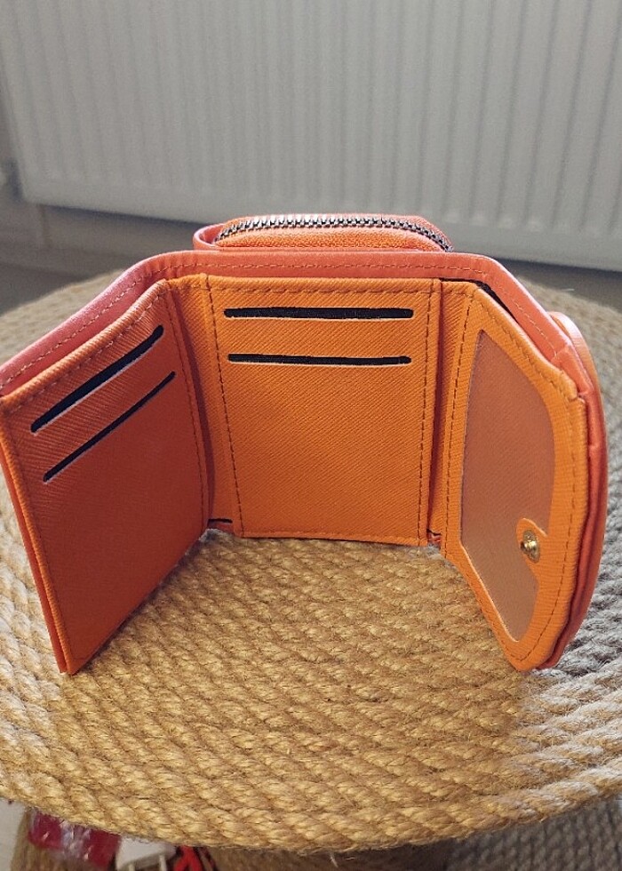 Diesel turuncu cüzdan  - Görsel 4