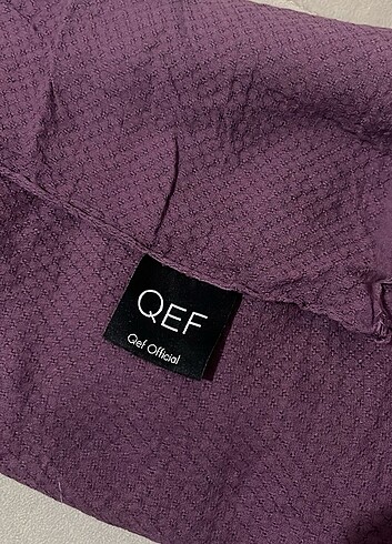 Qef Minimal Dokuma Mürdüm Şal
