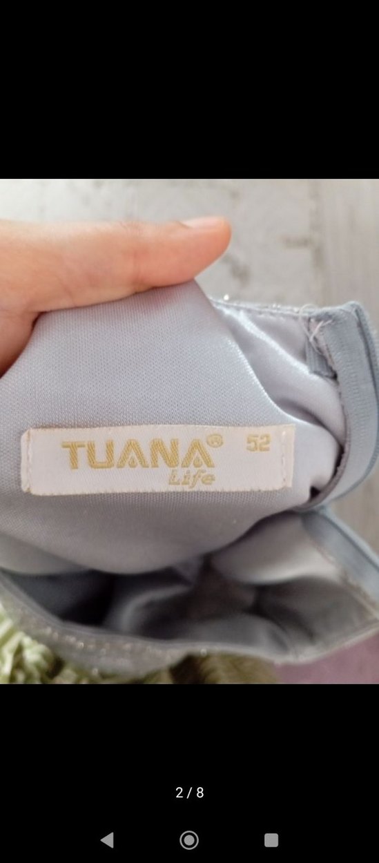 Gri Uzun Kollu Drapeli Abiye Elbise - Görsel 2