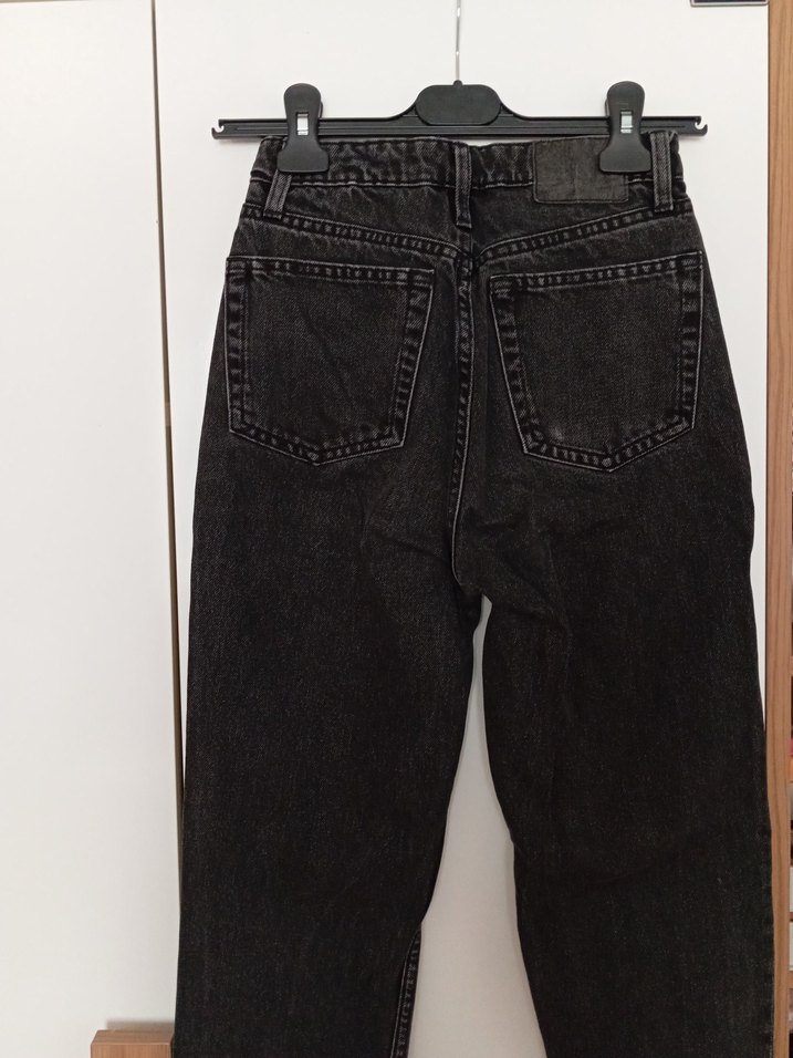 Bershka Siyah  Kadın Denim Pantolon - Görsel 3