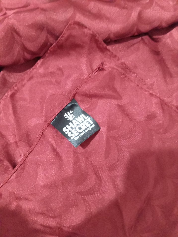 Bordo Jakar Şal - Görsel 3