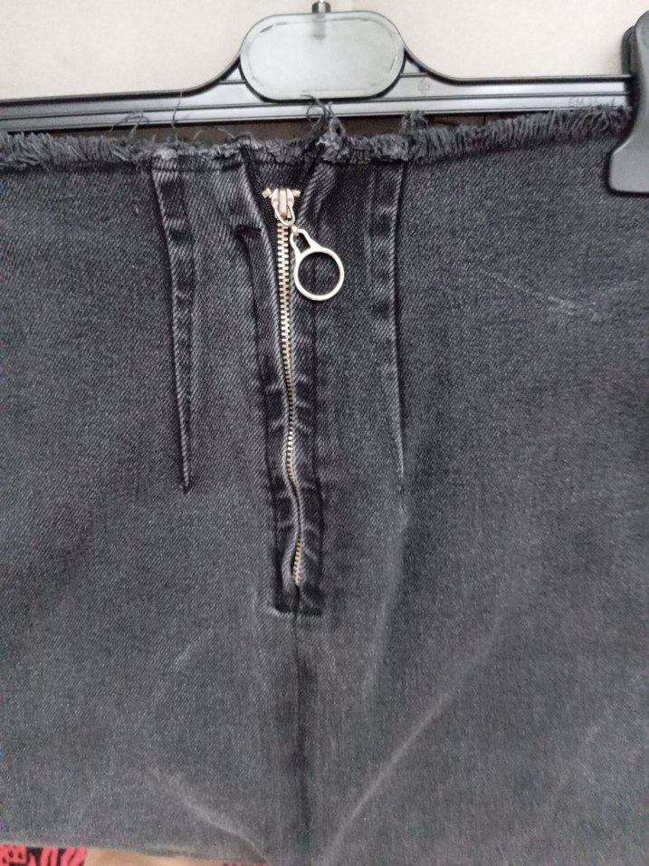 TRENDYOL Siyah Midi Denim Etek - Görsel 3