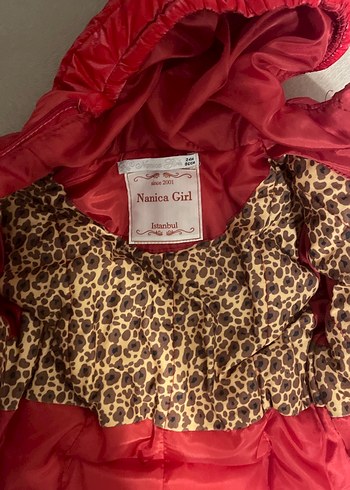 Parlak Kırmızı Kapüşonlu Erkek - kız  Çocuk Mont - Görsel 2