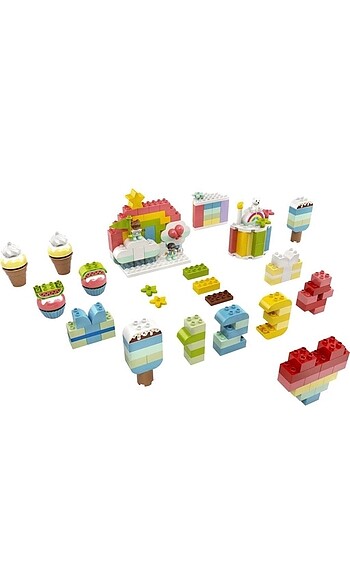  E.L.F Lego duplo beyaz ev ve doğum günü kutlaması