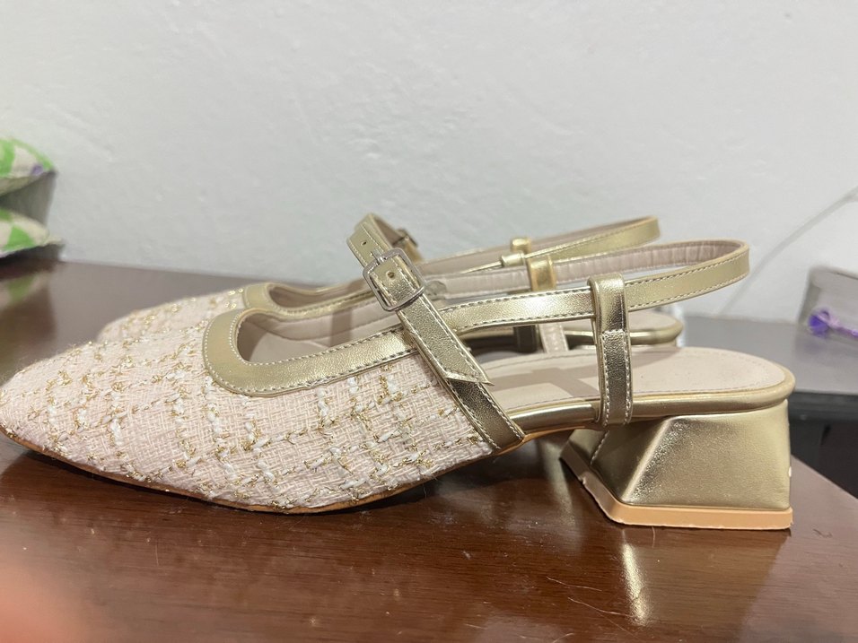 Bej Tokalı Kadın Topuklu Ayakkabı - Görsel 3