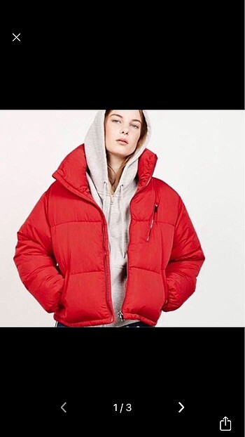 Bershka kırmızı mont