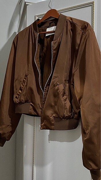 Stradivarius kahverengi bomber ceket