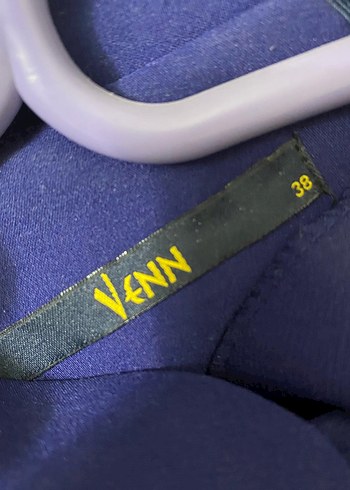 Uzun Kollu Lacivert Drapeli Abiye Elbise - Görsel 2