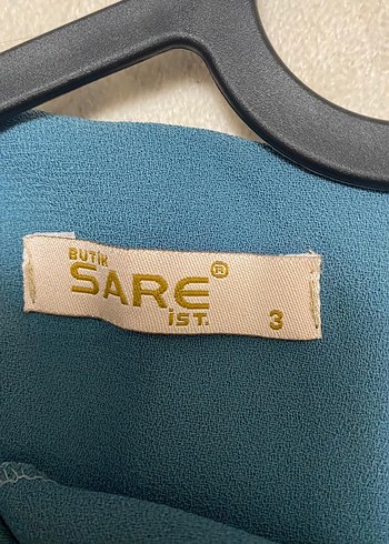 Uzun Kollu Mavi Salaş Uzun Elbise - Görsel 3