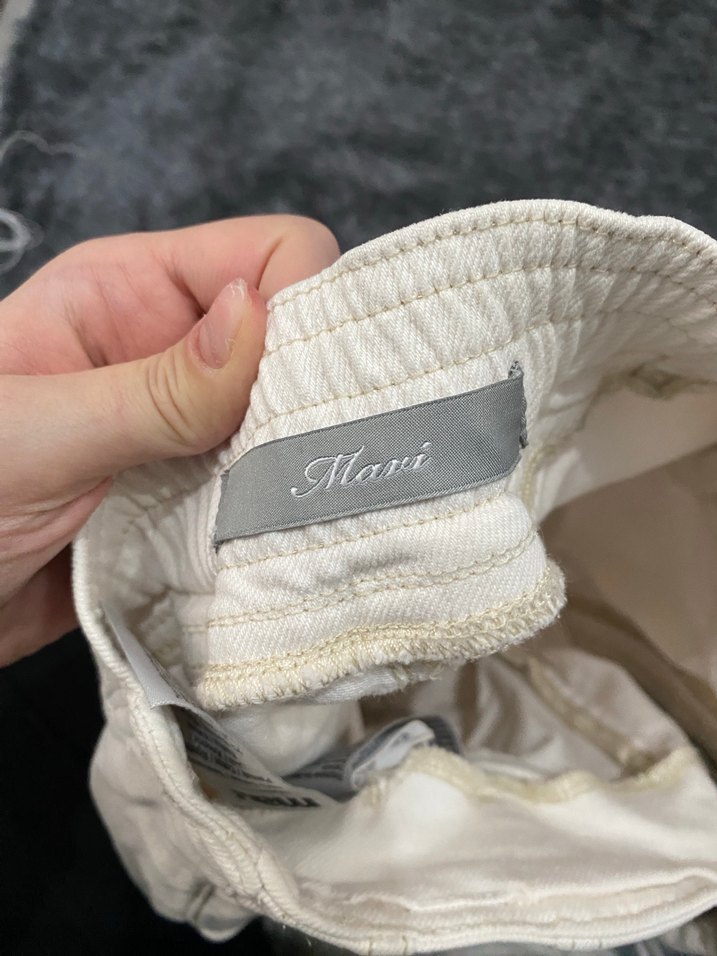 Kadın ekru Yüksek Bel Mini Şort - Görsel 3