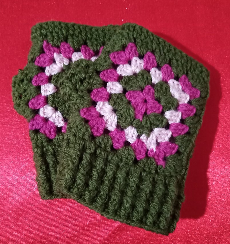 Renkli Örgü Parmaksız Kadın Eldivenleri - Görsel 3