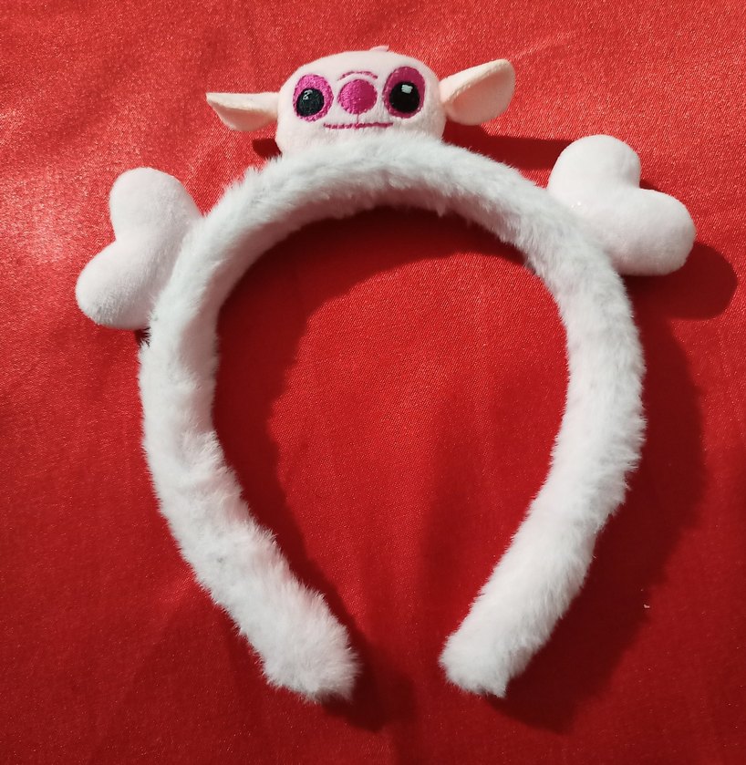 Stitch Pembe Peluş Taç - Görsel 3