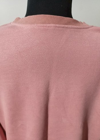 Pembe Kadın Oversize Sweatshirt - Görsel 4
