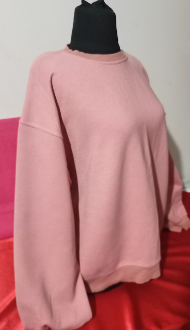 Pembe Kadın Oversize Sweatshirt - Görsel 2