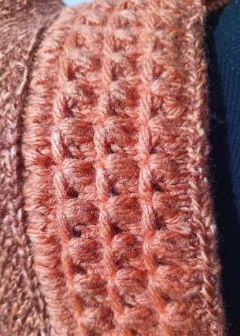 Düğmeli Yün Turuncu Yelek - Görsel 4