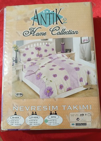 Mor Çiçek Desenli Nevresim Takımı - Görsel 2