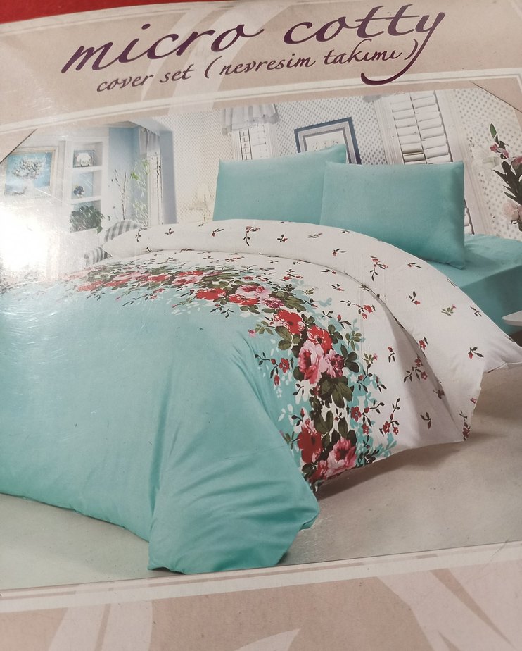 idaş Baskılı Beyaz Nevresim Takımı - Görsel 2