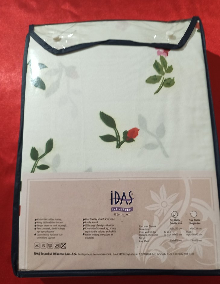 idaş Baskılı Beyaz Nevresim Takımı - Görsel 5