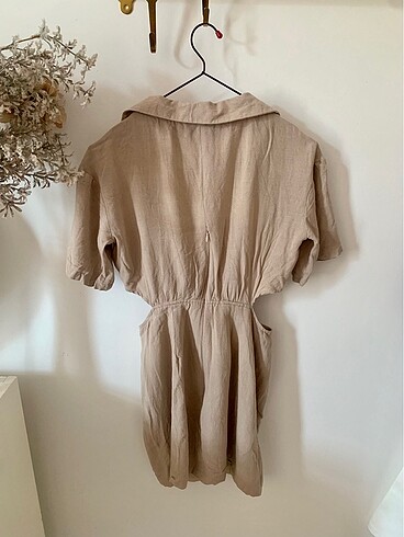 xs Beden camel Renk Polo yaka elbise