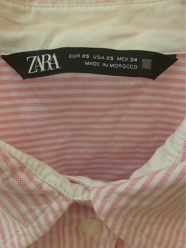 Zara Zara pembe çizgili gömlek