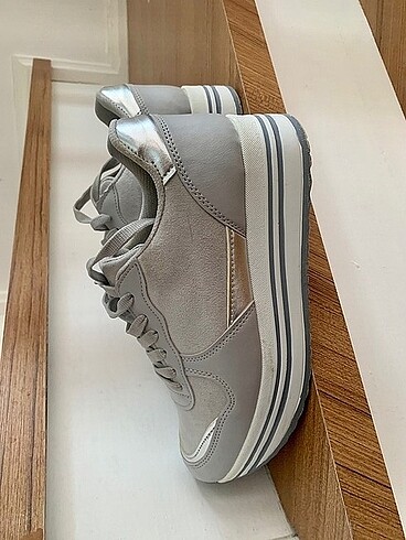 Butigo gri kalın topuk spor ayakkabı/sneaker
