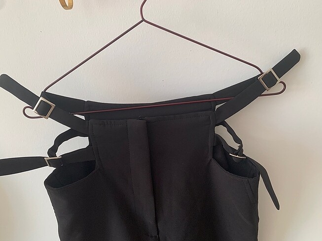 Diğer Dekolte kemerli kumaş pantolon