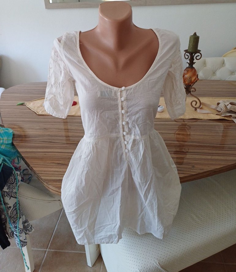 Dantel Detaylı %100 pamuk elbise - Görsel 5