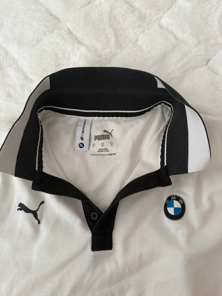 BMW Motorsport Erkek Beyaz Kısa Kollu Polo Tişört - Görsel 3