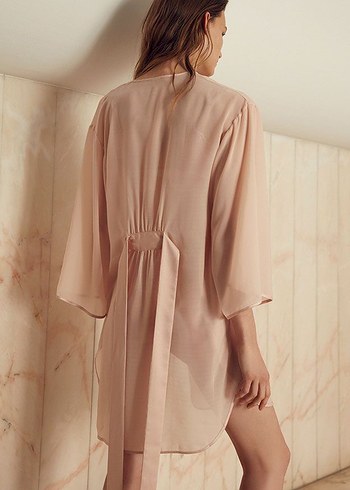 Oysho Oysho Pembe Minimalist Kısa Kadın sabahlık